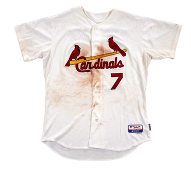 2010 Matt Holliday St.Louis Cardinals Game Worn Home Jersey (MLB Authenticated)